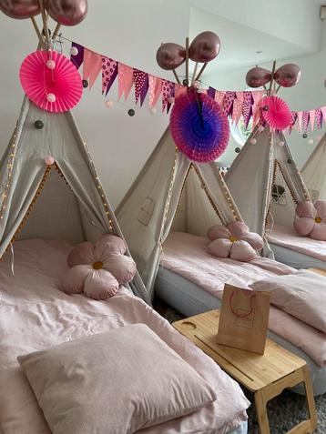 Tipi Slaapfeestjes - Verjaardagsfeestjes - Tipitentjes beschikbaar voor biedingen