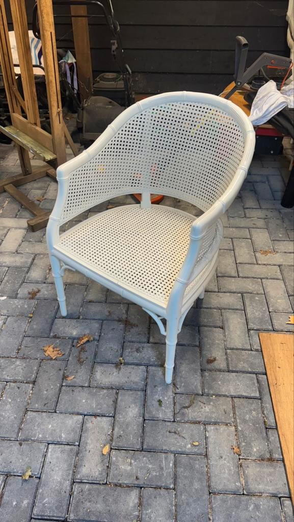 Set van 6 Giorgetti design stoelen - faux bamboo - topstaat, Antiek en Kunst, Antiek | Meubels | Stoelen en Banken, Ophalen