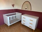 TWF mika babykamer compleet. Ledikant/commode/kast/wandplank, Ophalen of Verzenden, Zo goed als nieuw, Ledikant