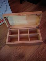 Theedoos met 6 vakken, Huis en Inrichting, Minder dan 50 cm, Minder dan 50 cm, Ophalen of Verzenden, Zo goed als nieuw