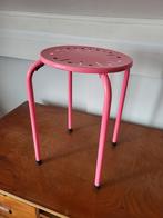 Toffe roze kruk, Ophalen, Zo goed als nieuw, Hout