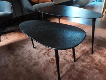 BePureHome triangle bijzettafels set van 2 zwart organisch  beschikbaar voor biedingen