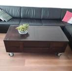 🌸 MASSIEF HOUTEN SALONTAFEL OP WIELEN 1.40 CM X 0.70 CM, Huis en Inrichting, Tafels | Eettafels, Ophalen of Verzenden, Zo goed als nieuw