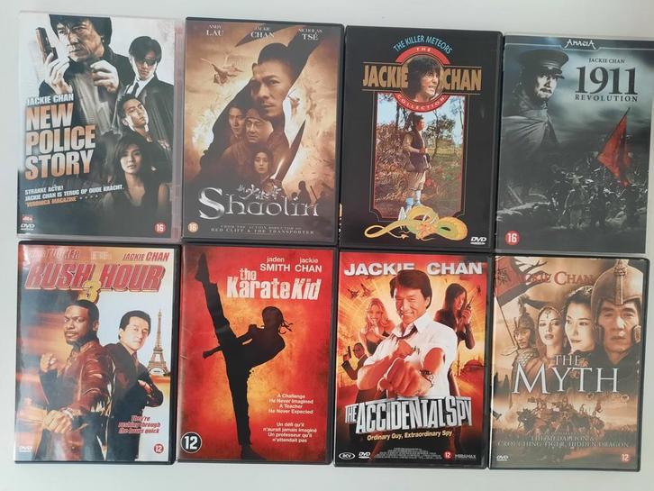 8 x dvd  Jackie Chan, Cd's en Dvd's, Dvd's | Actie, Zo goed als nieuw, Actie, Vanaf 12 jaar, Ophalen of Verzenden