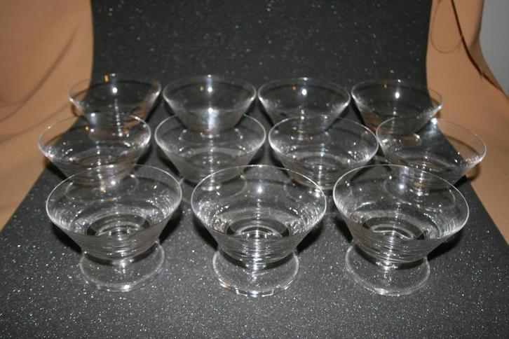 11 kristallen ijscoupes Peill en Putzler Glashütte, Antiek en Kunst, Antiek | Glas en Kristal, Ophalen of Verzenden