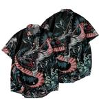 Draken overhemd 3 (heren mannen eng japans shirt dragon), Verzenden, Nieuw, Overige kleuren, Overige halswijdtes
