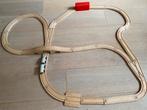 Houten treinbaan met tunnel, brug en splitsingen., Ophalen of Verzenden, Zo goed als nieuw