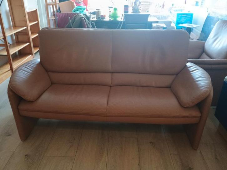 Leolux 2,5-zits bankstel + relaxstoel en hocker, Huis en Inrichting, Banken | Bankstellen, Gebruikt, Rechte bank, Driepersoons