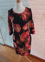 Elegante jurk met bloemenprint - Smashed Lemon Maat M, Maat 38/40 (M), Zwart, Ophalen of Verzenden, Zo goed als nieuw