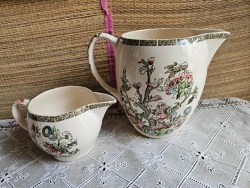 JOHNSON bross England. Indian Tree. Melkkan en roomkannetje beschikbaar voor biedingen