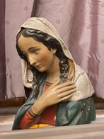 Antiek Maria Beeld - Gips/Terracotta, Ophalen of Verzenden