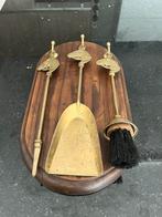Koperen haardstel, haardset,  openhaard stel paard., Ophalen of Verzenden