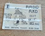 Sticker amateur zender piraat Radio RKD, DELFT, Ophalen of Verzenden, Zo goed als nieuw