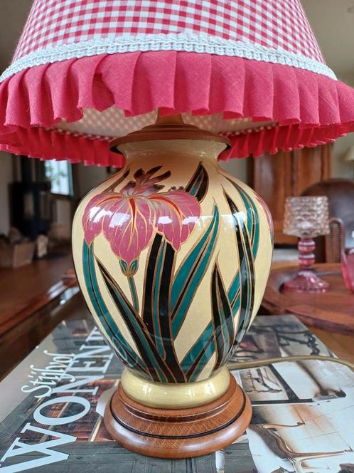 Ida Bellini Franse Brocante Lamp handpainted design, Antiek en Kunst, Curiosa en Brocante, Ophalen of Verzenden