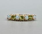 Gouden Vintage ring edelsteen opaal en peridot. 2025/631., ., Ophalen of Verzenden, Zo goed als nieuw, Met edelsteen