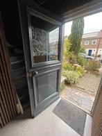 Hardhouten Tweedelige Voordeur - Zonder Beslag, Doe-het-zelf en Verbouw, Deuren en Horren, Gebruikt, 80 tot 100 cm, Ophalen of Verzenden