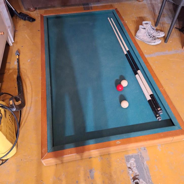 Klassieke Biljarttafel van Plastoboïs, Sport en Fitness, Biljarten en Poolen, Gebruikt, Biljarttafel, Ophalen