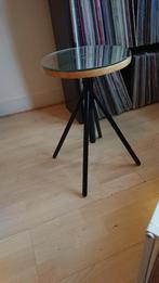 Vintage Draaikruk / Bijzettafel 30cm, Huis en Inrichting, Minder dan 55 cm, Gebruikt, Rond, Ophalen