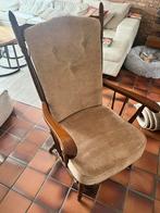 Houten fauteuil / stoel, Huis en Inrichting, Stoelen, Ophalen, Gebruikt, Bruin, Eén