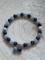Prachtige armband met labradoriet en aquamarijn, 925 zilver., Verzenden, Nieuw, Blauw, Zilver