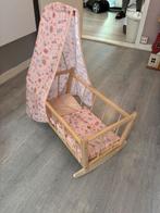 Houten poppenwieg poppenbed zgan, Kinderen en Baby's, Speelgoed | Poppen, Ophalen, Zo goed als nieuw, Overige typen
