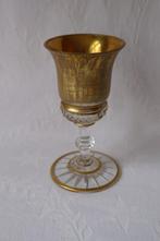 Antiek Josephinenhutte gouden glas c 1890, Antiek en Kunst, Antiek | Glas en Kristal, Ophalen of Verzenden