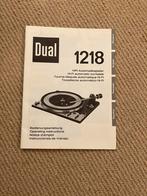 MANUAL DUAL 1218 - compleet, Ophalen, Zo goed als nieuw, Dual