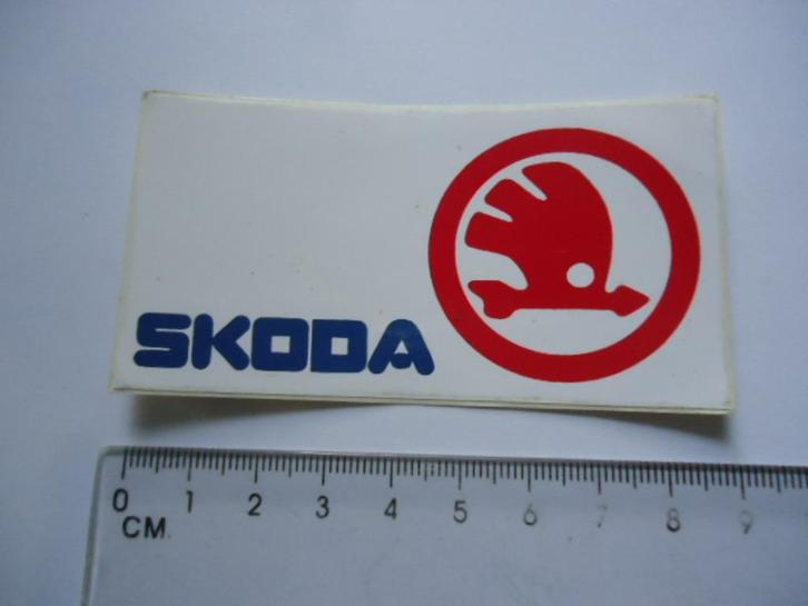 sticker oud SKODA Auto vw volkswagen oldtimer retro oud, Verzamelen, Stickers, Zo goed als nieuw, Bedrijf of Vereniging, Verzenden