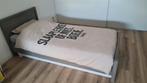 Grijs Eenpersoonsbed 90x200, Ophalen, Gebruikt, 90 cm, Eenpersoons