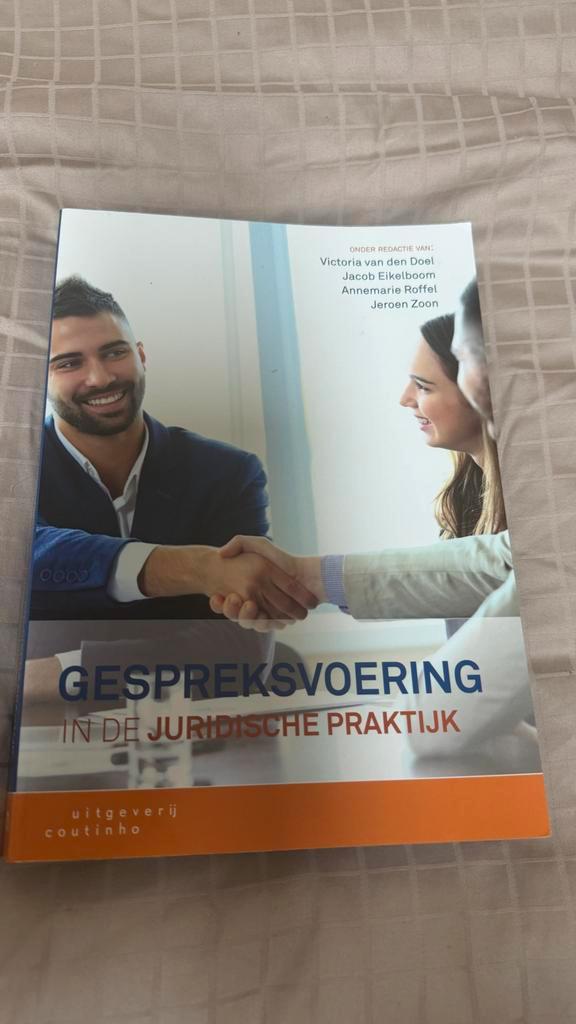 Gespreksvoering in de Juridische Praktijk, Boeken, Studieboeken en Cursussen, Zo goed als nieuw, HBO, Alpha, Ophalen of Verzenden