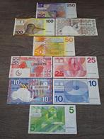 Set guldenbiljetten 5 t/m 250 gulden (9 stuks), Postzegels en Munten, Bankbiljetten | Nederland, Ophalen of Verzenden, 250 gulden