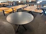 Zwarte ronde tafels van acacia hout 130 en 140cm nu 100,-, Ophalen, 100 tot 150 cm, Rj, Rond