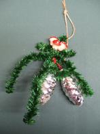 Vintage oude kerstbal kerstversiering dennenappels glas, Ophalen of Verzenden, Gebruikt