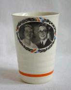 drinkbekerSphinx Regout prinses Juliana & prins Bernhard, Nederland, Gebruikt, Ophalen of Verzenden, Servies