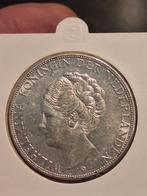 2½ Gulden 1938 grof haar - Wilhelmina, Postzegels en Munten, Munten | Nederland, Zilver, Ophalen of Verzenden, Koningin Wilhelmina