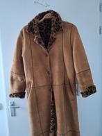 Lammy coat met luipaardprint maat 42, Lamme, Bruin, Maat 42/44 (L), Ophalen of Verzenden