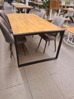 Nieuwe eettafel mangohout 200x100cm u-poot €300, Ophalen, ., Nieuw, .