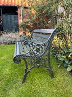 Gietijzeren Tuinbank met Houten Latten, Tuin en Terras, Tuinbanken, Ophalen of Verzenden, Gebruikt, Hout