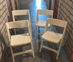 Set van 4 witte inklapbare stoelen – Flair Plaisir, Ophalen, Zo goed als nieuw, Kunststof, Inklapbaar