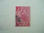 Indonesie 1945-1947 Interim periode Java 3 sen gestempeld, Ophalen of Verzenden, Gestempeld, Nederlands-Indië