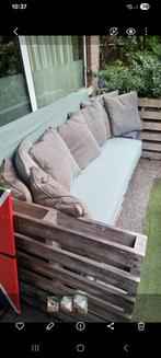 Gratis XXL Palletbank met Kussens, Ophalen, Gebruikt, Hout