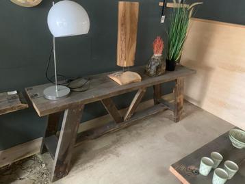 Sidetable wagondelen hout 180 cm nieuw beschikbaar voor biedingen
