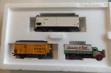 Märklin 47904 H0 Set DB bananenwagen koelwagen vrachtauto beschikbaar voor biedingen