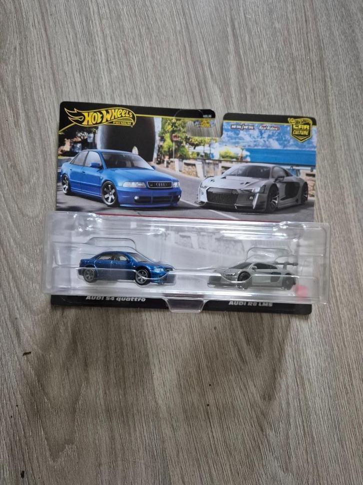 Hot Wheels Premium 1:64 2 Pack Audi S4 Quattro Audi R8 LMS, Hobby en Vrije tijd, Modelauto's | Overige schalen, Nieuw, Auto, Ophalen of Verzenden