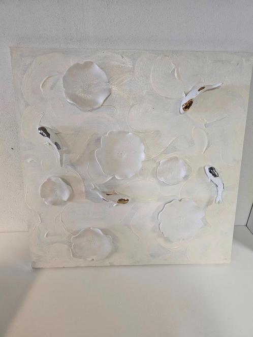 Mooie schilderij vissen van Youniq voor €20,-!, Huis en Inrichting, Woonaccessoires | Schilderijen, Tekeningen en Foto's, Gebruikt