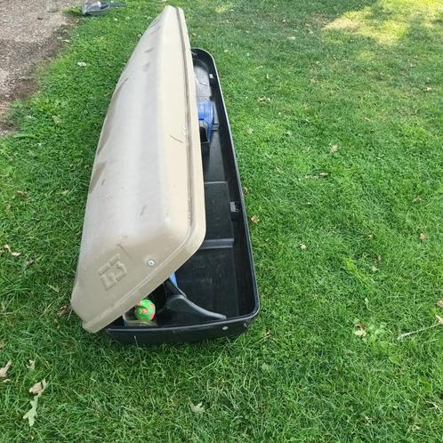 dakkoffer grijs 225 cm skibox voor vakantie, Auto diversen, Dakkoffers, Gebruikt, Ophalen