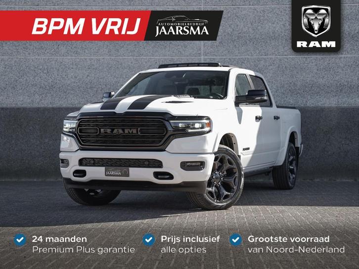 Dodge Ram 1500 5.7 V8 4x4 Crew Cab Limited Night |Digitaal D, Auto's, Dodge, Bedrijf, Te koop, RAM 1500, 4x4, ABS, Achteruitrijcamera