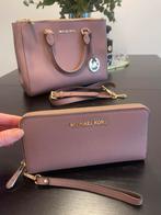 Micheal Kors portemonnee LEER Dusty Rose €200,-, Overige merken, Gebruikt, Ophalen of Verzenden, Roze