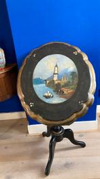 Klaptafel  origineel met geschilderd tafereel, Antiek en Kunst, Ophalen