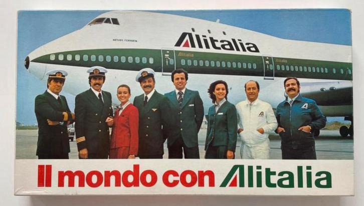 Spel Il mondo con Alitalia vliegtuig bordspel ZGAN!, Hobby en Vrije tijd, Gezelschapsspellen | Bordspellen, Zo goed als nieuw